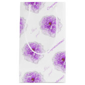 Petit Sac Cadeau Baby shower de fleurs violettes (Devant)