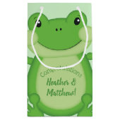 Petit Sac Cadeau Baby shower de grenouille vert (Dos)