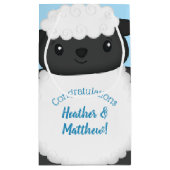 Petit Sac Cadeau Baby shower de mouton ferme Blue Boy (Dos)