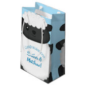 Petit Sac Cadeau Baby shower de mouton ferme Blue Boy (Dos Angle)