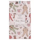 Petit Sac Cadeau Baby shower de Noël rose (Dos)