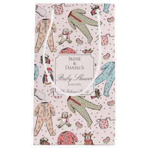 Petit Sac Cadeau Baby shower de Noël rose