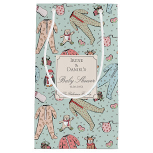 Petit Sac Cadeau Baby shower de Noël vert Monnaie