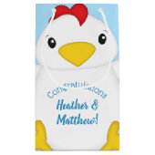 Petit Sac Cadeau Baby shower de poulet Blue Boy (Dos)