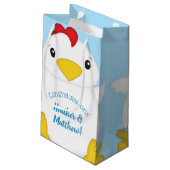 Petit Sac Cadeau Baby shower de poulet Blue Boy (Dos Angle)