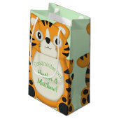 Petit Sac Cadeau Baby shower de tigre vert (Dos Angle)