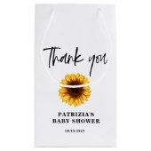 Petit Sac Cadeau Baby shower de tournesol d'automne (Dos)