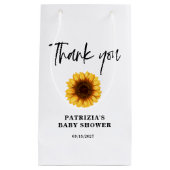 Petit Sac Cadeau Baby shower de tournesol d'automne (Devant)