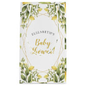Petit Sac Cadeau Baby shower de verdure aux citrons (Devant)