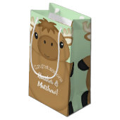 Petit Sac Cadeau Baby shower d'orignal vert (Dos Angle)