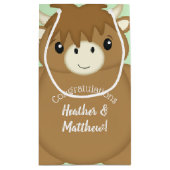 Petit Sac Cadeau Baby shower écossais Highland Cow (Dos)