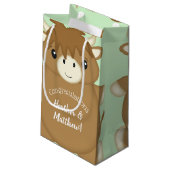 Petit Sac Cadeau Baby shower écossais Highland Cow (Dos Angle)