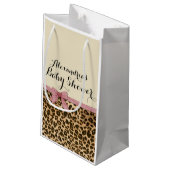 Petit Sac Cadeau Baby shower Fancy Leopard Rose Bow Girl (Dos Angle)