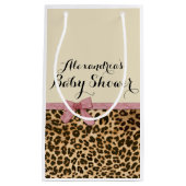 Petit Sac Cadeau Baby shower Fancy Leopard Rose Bow Girl (Devant)