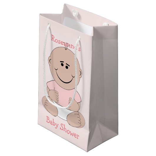 Petit Sac Cadeau Baby shower fille (Devant Angle)