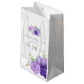 Petit Sac Cadeau Baby shower Floral Ultra Violet (Devant Angle)
