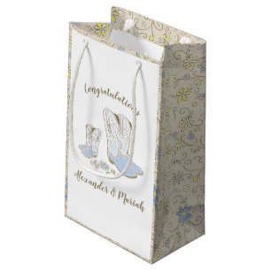 Petit Sac Cadeau Baby shower français de Bulldog Frenchie Blue