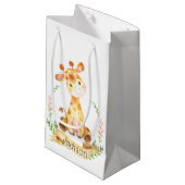 Petit Sac Cadeau Baby shower Giraffe personnalisé (Devant Angle)