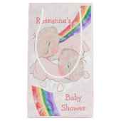 Petit Sac Cadeau Baby shower jumeau de filles (Devant)