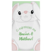 Petit Sac Cadeau Baby shower lapin lapin (Devant)