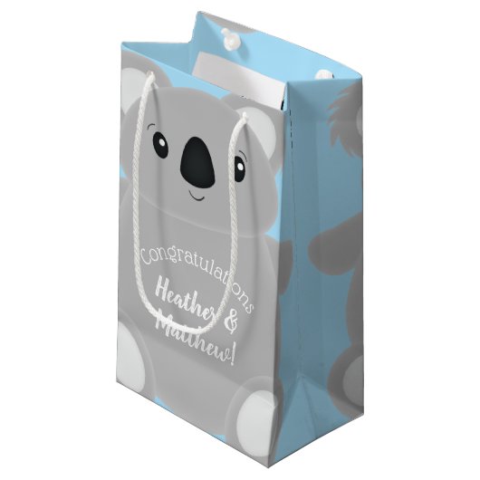 Petit Sac Cadeau Baby shower Ours de Koala (Devant Angle)