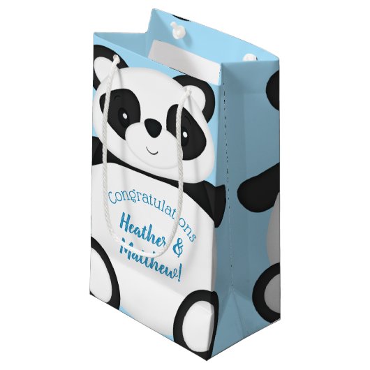Petit Sac Cadeau Baby shower Panda Bear (Devant Angle)