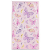 Petit Sac Cadeau Baby shower papillon rose et pourpre (Dos)