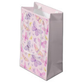 Petit Sac Cadeau Baby shower papillon rose et pourpre (Dos Angle)