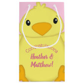 Petit Sac Cadeau Baby shower rose (Dos)