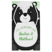 Petit Sac Cadeau Baby shower Skunk Green (Dos)