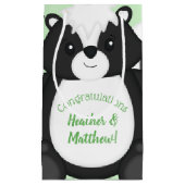 Petit Sac Cadeau Baby shower Skunk Green (Devant)