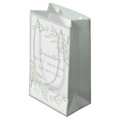 Petit Sac Cadeau Baby shower Verdure Aquarelle tendance Foliage (Devant Angle)