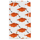 Petit Sac Cadeau Bac de finition orange avec Confetti (Dos)