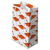 Petit Sac Cadeau Bac de finition orange avec Confetti (Dos Angle)