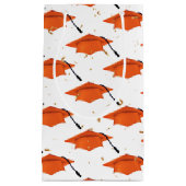 Petit Sac Cadeau Bac de finition orange avec Confetti (Devant)