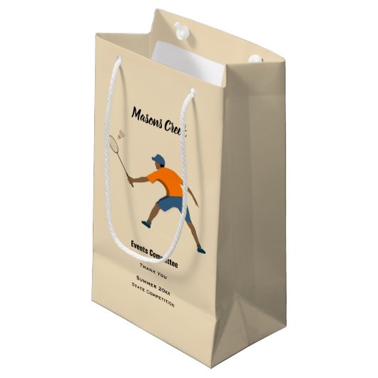 Petit Sac Cadeau Badminton (Devant Angle)