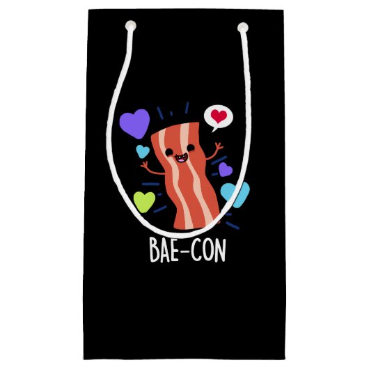 Petit Sac Cadeau Bae-con Funny Bacon Pun (Devant)