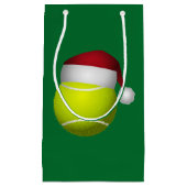 Petit Sac Cadeau Bal de tennis Noël (Devant)