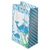 Petit Sac Cadeau Baleine de bébé bleu (Dos Angle)