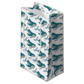 Petit Sac Cadeau Baleine Garçons Bleus Mignons (Devant Angle)