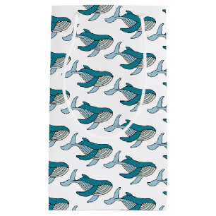 Petit Sac Cadeau Baleine Garçons Bleus Mignons