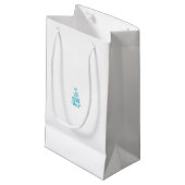 Petit Sac Cadeau Ball Blue, Medium Turquoise design décoratif (Devant Angle)
