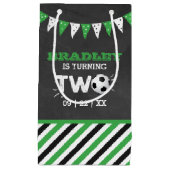 Petit Sac Cadeau Balle de football étoile 2e fête d'anniversaire (Devant)