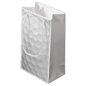 Petit Sac Cadeau Balle de golf blanche texturée avec nom et numéro (Dos Angle)