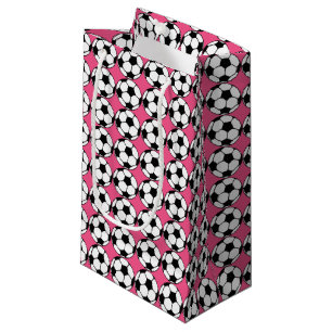Petit Sac Cadeau Ballon de Football Rose Fête d'anniversaire Fille