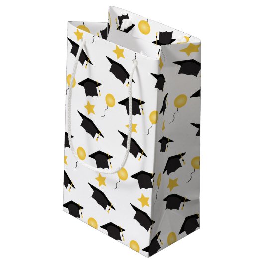 Petit Sac Cadeau Ballons Casquettes de graduation Étoiles Motif Jau (Dos Angle)