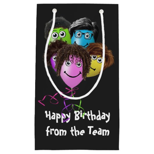 Petit Sac Cadeau Ballons d'Anniversaire (Devant)