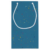 Petit Sac Cadeau Ballons d'anniversaire noirs et parklers (Dos)