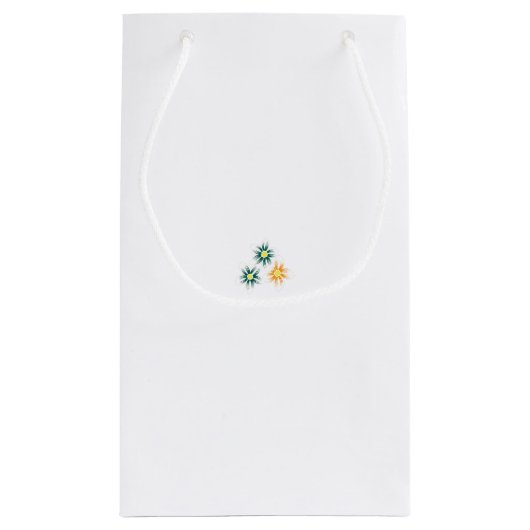 Petit Sac Cadeau Banane jaune, bleu foncé vert, décoratif (Dos)