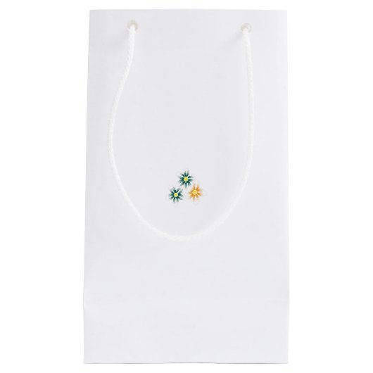 Petit Sac Cadeau Banane jaune, bleu foncé vert, décoratif (Devant)